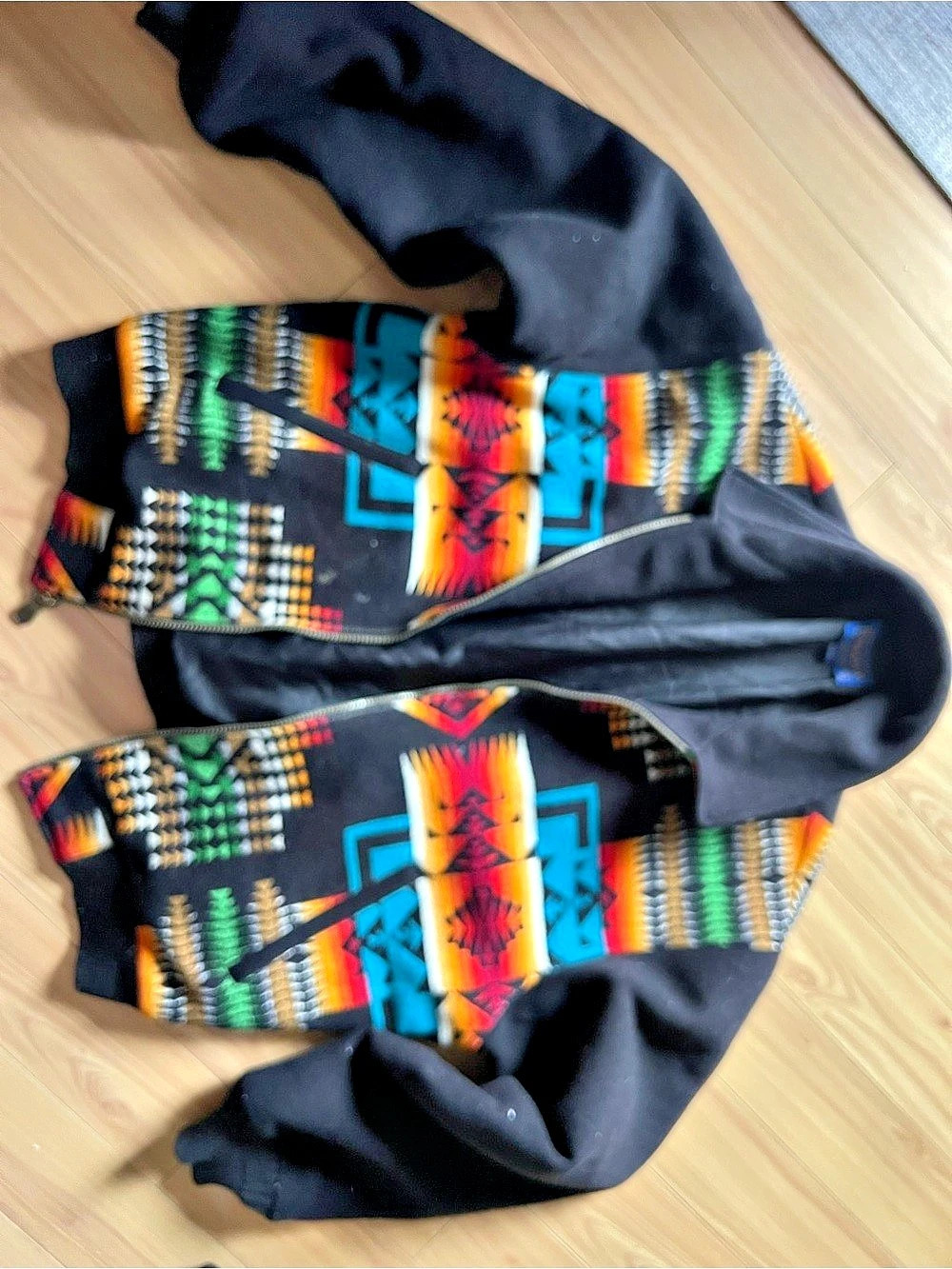 Pendleton Chief Joseph Pattern Bomber Jacket Black & Multicolor